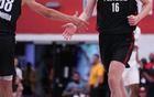 NBA開拓者新秀楊瀚森，加強力量訓練，提升對抗力。