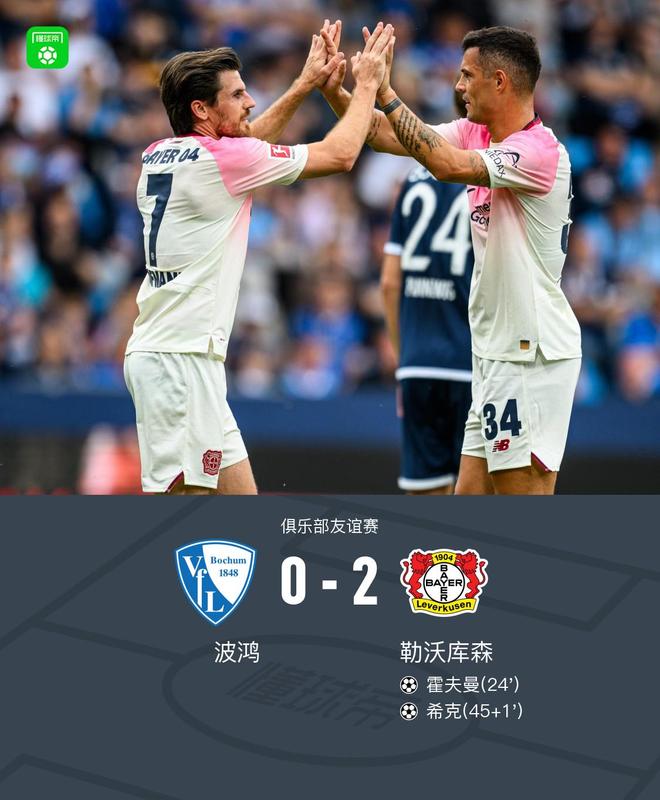 勒沃勝波鴻2比0，霍希雙進球