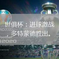 世俱杯：進球激戰(zhàn)，多特蒙德勝出。